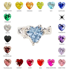 Large Heart Ring - front | Material:925 silver